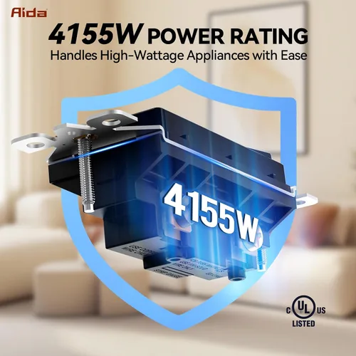 Vista 5 de AIDA Paquete de 1 interruptor de luz basculante Decora de 3 vías, interruptores de luz eléctricos con conexión a tierra automática de 15 amperios