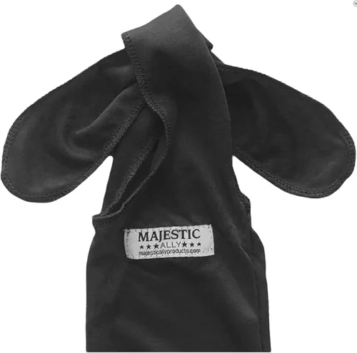 Vista 5 de Majestic Ally Bolsa de licra para caballos - para mantener la cola limpia y protegida - Juego de 2 (negro)