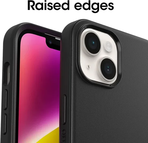 Vista 2 de OtterBox Symmetry Series - Funda para iPhone 14 y iPhone 13 (solamente), embalaje no minorista, color negro