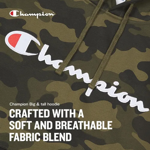 Vista 7 de Champion Hoodies for Men Big and Tall Mens Fleece Hoodie, Graphic Pullover