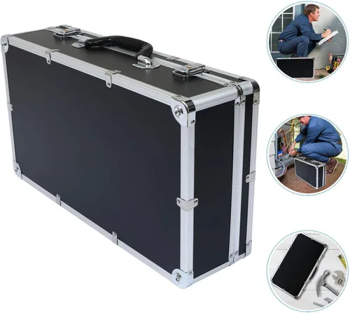 Vista 9 de DOITOOL - Caja de herramientas de 19.68 x 11.02 x 5.11 pulgadas, caja de almacenamiento rígida con insertos de espuma, piezas portátiles