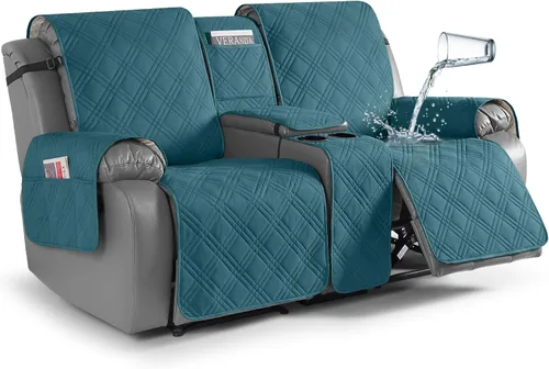 Vista 27 de TAOCOCO - Funda impermeable para sofá biplaza reclinable con consola central, 2 plazas