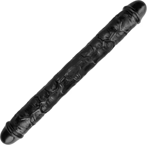 Vista 25 de Consolador doble de cristal de 11.8 x 1.37 pulgadas, consolador largo anal realista con pene, suave y flexible con venas y glande, juguetes sexuales