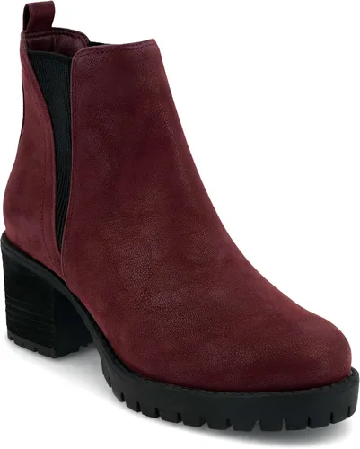 Vista 6 de MIA Jody - Botines de cuero vegano para mujer, botas Chelsea Beige