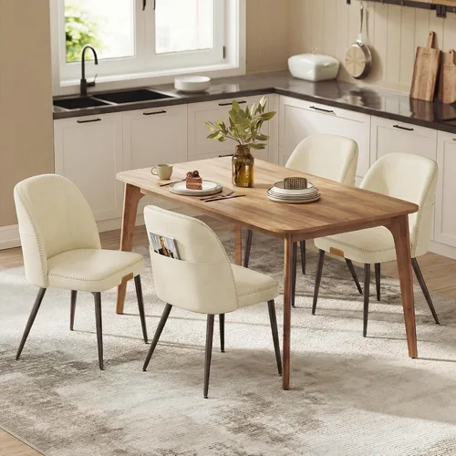 Vista 26 de VASAGLE - Juego de 2 sillas de comedor tapizadas para cocina