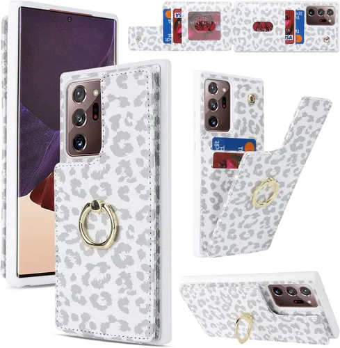 Vista 55 de Lipvina Funda para Samsung Galaxy A03s con tarjetero, Galaxy A03s Funda tipo cartera para mujer, tarjetero de crédito, soporte de anillo, fundas