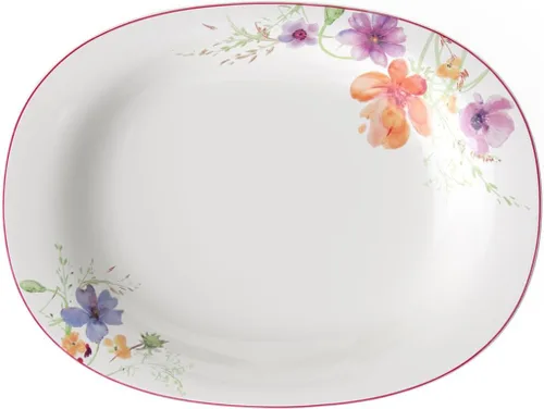 Vista 18 de Villeroy & Boch Mariefleur Gris Basic Breakfast - Plato redondo de porcelana premium con una decoración de flores juguetona, apto para lavavajillas