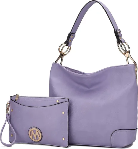 Vista 55 de MKF Collection Mia K - Bolso Hobo para mujer, de piel vegana, bolso de hombro holgado, bolso con asa superior