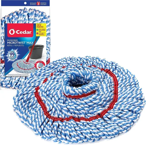 Vista 2 de O-Cedar MicroTwist - Recambio de trapeador giratorio de microfibra (paquete de 3)