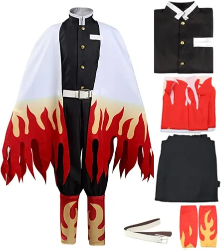 Vista 19 de Moalioi Anime Cosplay Costume Kimono Halloween Women Men's Set Accessories