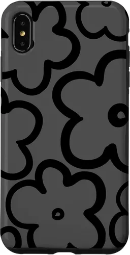 Vista 11 de Cute Flower Pattern Wildflower Charcoal Grey Black Floral Case for iPhone 17