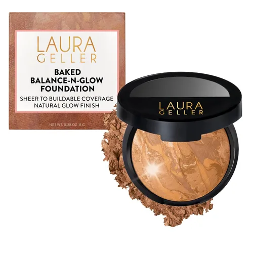 Vista 13 de LAURA GELLER NEW YORK Baked Balance-N-Glow Base Iluminadora - Porcelana - Cobertura Modulable de Transparente a Ligera - Acabado Satinado 01