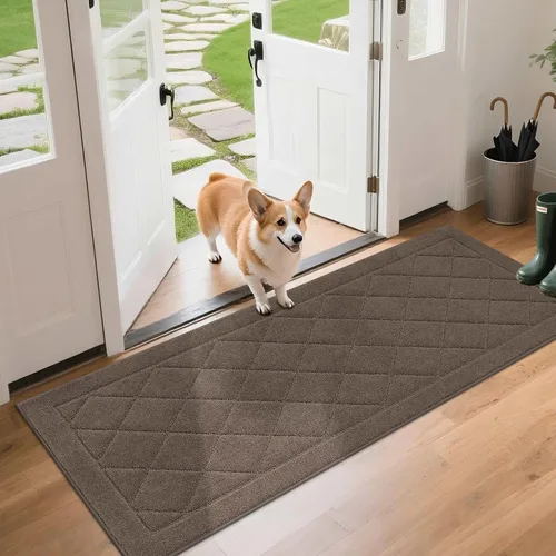 Vista 61 de BEQHAUSE - Tapete para puerta de 20 x 32 pulgadas, antideslizante, color beige