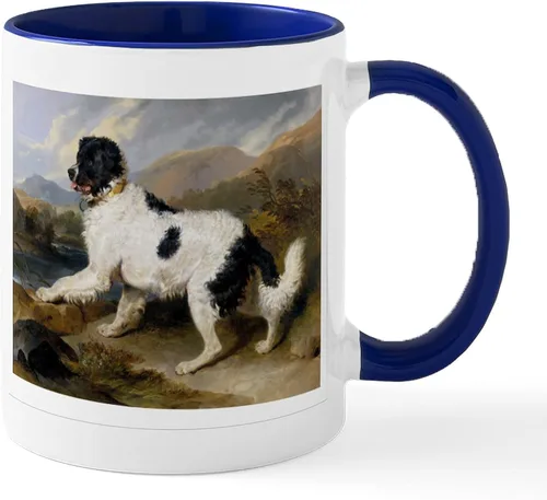 Vista 11 de CafePress Newfoundland Dog Drool Zone Taza de café de cerámica de 11 oz (11.0 fl oz)