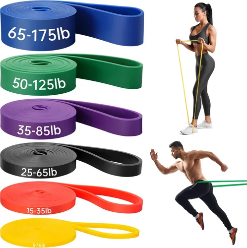 Vista 8 de Resistance Bands for Working Out, Workout Bands, Training Bands Set, Pull Up Exercise Bands for Home Workouts, Full Body Training, Physical Therapy