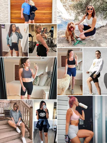 Vista 2 de BALEAF Pantalones cortos de ciclismo de cintura alta para mujer, de 8 , 7 , 5 pulgadas, para entrenamiento, yoga, correr, gimnasio, pantalones