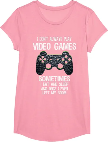 Vista 85 de Funny Gamer Video Games - Camiseta para niños y adolescentes, ajuste clásico, color negro, mezcla de algodón, Negro