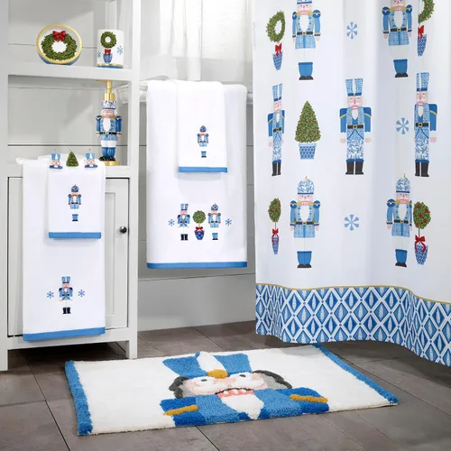 Vista 2 de Avanti Linens - Juego de 2 toallas para los dedos, terciopelo de algodón suave y absorbente, decoraciones navideñas, juego de 2