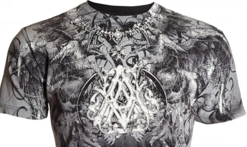 Vista 5 de Archaic by Affliction - Camiseta para hombre, color negro, talla S-5XL