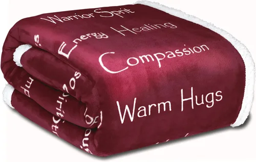 Vista 14 de Manta súper suave de regalo para mujeres u hombres - Luz y amor, compasión, recuperación pronto, positividad, coraje, inspiración, curación, apoyo