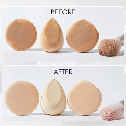 Vista 2 de Makartt Limpiador de brochas de maquillaje: solución de limpieza profunda para cepillos de uñas, esponjas y soplos de polvo, fórmula hipoalergénica