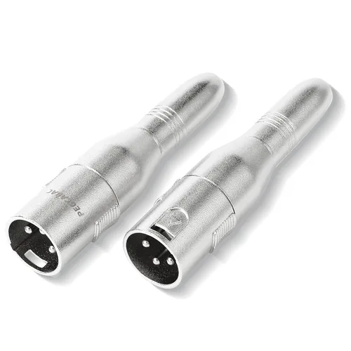 Vista 8 de XLR - Adaptador de audio hembra de 3 pines a 1/4 de pulgada y 0.250 in, adaptadores de conversión de grado profesional, cable de audio, cable