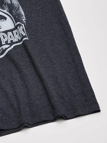Vista 3 de Jurassic Park playera para hombre de logotipo de Raptor
