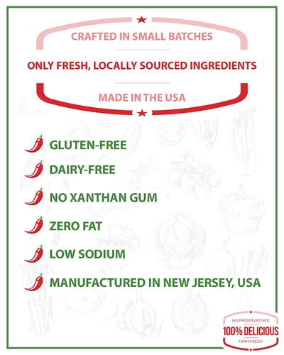 Vista 4 de Jersey Girl Hot Sauce Co Scorchin' - Salsa picante sin sal ni sodio, 5 onzas, salsa de pimienta Carolina Reaper & Dragon's Breath (paquete de 2)