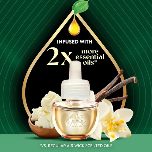 Vista 4 de Air Wick Aceites perfumados 0+4 Recarga de vainilla dulce y manteca de karité