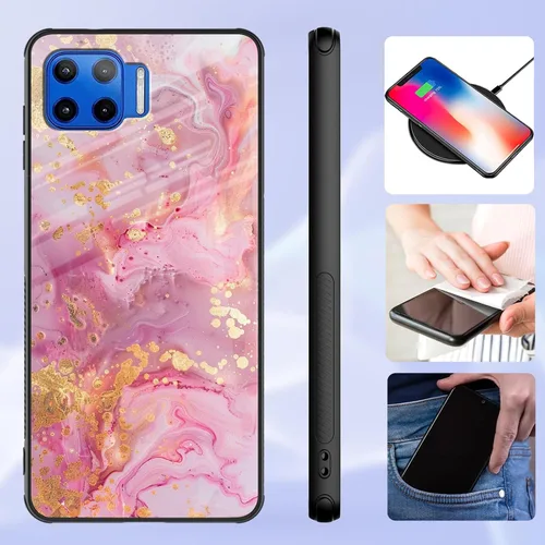 Vista 238 de Funda para Motorola Moto Edge 2022, cubierta trasera de vidrio templado con protector de pantalla, funda protectora a prueba de golpes para Motorola