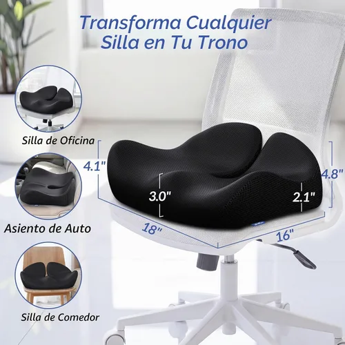 Vista 9 de ZIKEE Pioneering - Cojín de asiento de gel para alivio del dolor sentado