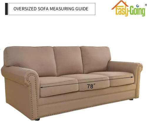 Vista 16 de Easy-Going - Funda elástica sobredimensionada para sofá, 1 pieza, protector muebles, suave, parte inferior elástica, para niños, tela jacquard