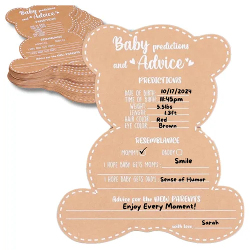 Vista 9 de Decoraciones de mariposa para baby shower, tarjetas de consejos para baby shower para padres futuros, juegos de baby shower para niñas, juego de 50