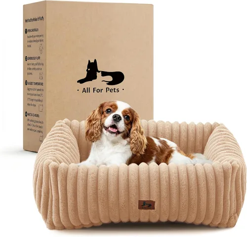 Vista 17 de Cama lavable para perros pequeños y medianos, cama rectangular ortopédica de forro polar de pana para mascotas con funda extraíble y parte inferior