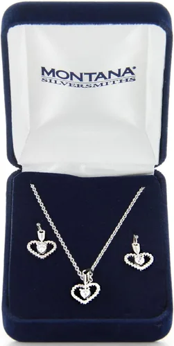 Vista 2 de Montana Silversmiths Juego de joyas de corazón estilo de vida occidental
