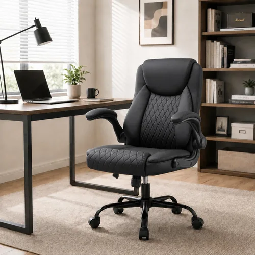 Vista 15 de GTPLAYER Black Office Desk Chair with 90° Flip-up Arm, 2 Pack