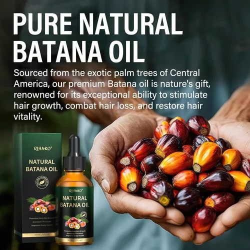 Vista 2 de RIHAKO Regalos de Pascua para mujeres – Suero para el crecimiento del cabello, aceite de batana para el crecimiento del cabello, 100% puro