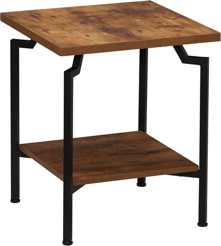 Vista 19 de Household Essentials Mesa de centro rectangular de hierro negro y oro