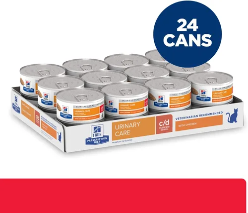 Vista 3 de Hill's Prescription Diet C/D Multicare Stress con pollo, 5.5 oz, paquete de 24 alimentos húmedos #1 recomendada por veterinarios, receta de pollo