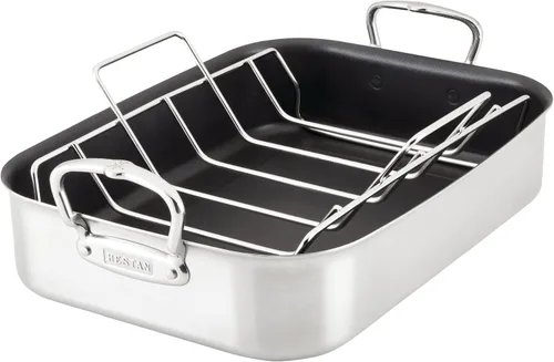Vista 10 de Hestan Provisiones: sartén antiadherente con revestimiento clásico de 14.5 pulgadas con estante de acero inoxidable