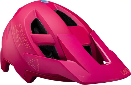 Vista 13 de Leatt Casco MTB AllMtn 2.0 Hebilla magnética Fidlock y visera Blanco crema