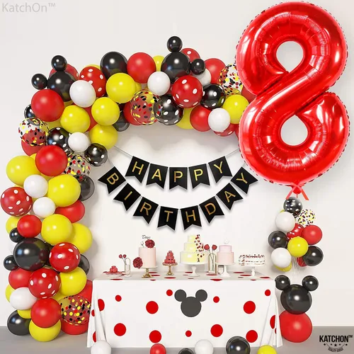 Vista 1135 de KatchOn Globo negro del número 1 de 40 pulgadas, globo de feliz cumpleaños Large Mylar Number One Balloon for 1st Birthday Decorations, Foil