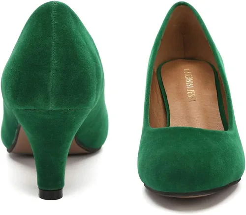 Vista 6 de Zapatos clásicos de tacón bajo con punta redonda para mujer