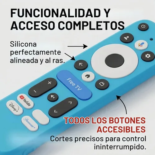 Vista 4 de Funda para control remoto Onn 4K Pro, TOKERSE Cover compatible con Onn Google TV 4K Plus/Pro Streaming Device Control remoto antideslizante a prueba