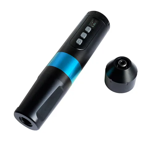 Vista 3 de BRONC Máquina de tatuaje V2 Rotary Pen Style Supply Motor sin núcleo 2,000mAh Batería de energía (azul)