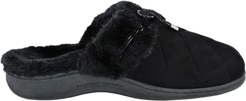 Vista 5 de Vionic Pleasant - Pantuflas ortopédicas para mujer, Negro