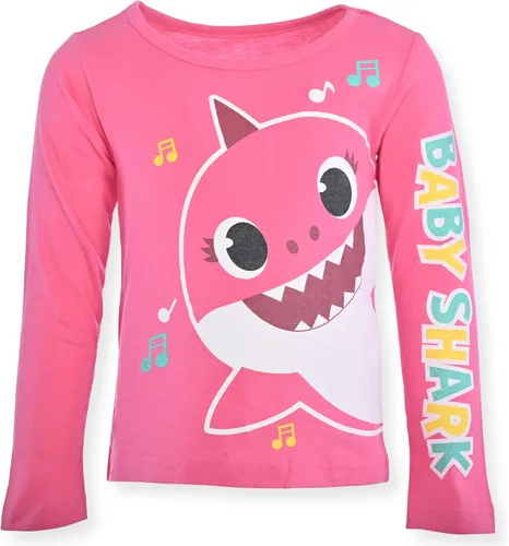 Vista 4 de Nickelodeon Baby Shark - Camisa de manga larga para niñas (3 unidades)