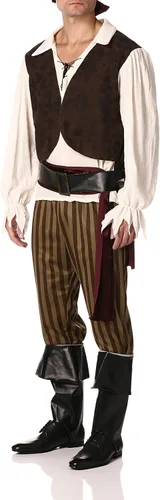 Vista 2 de Disfraz del pirata Rogue para hombre de California Costumes