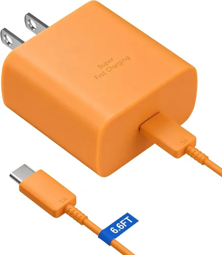 Vista 12 de Cargador súper rápido de 45 W, cable de carga USB tipo C de 6.6 pies con cargador de teléfono Android, bloque de carga rápida para Samsung Galaxy