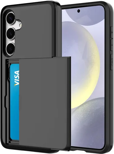 Vista 110 de Funda tipo cartera para Samsung Galaxy S22 con ranura para 2 tarjetas de crédito Funda a prueba de golpes Hybrid Heavy Duty Protection Armor Funda